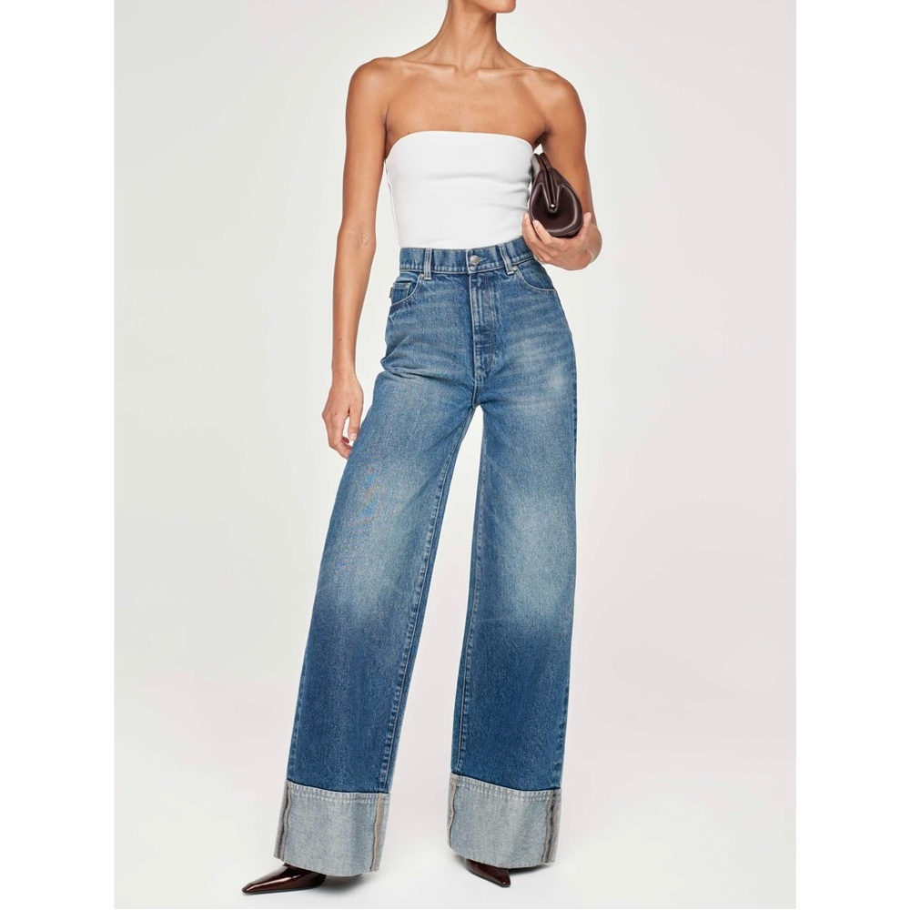 DL1961 Women's Hepburn Wide Leg Cuffed